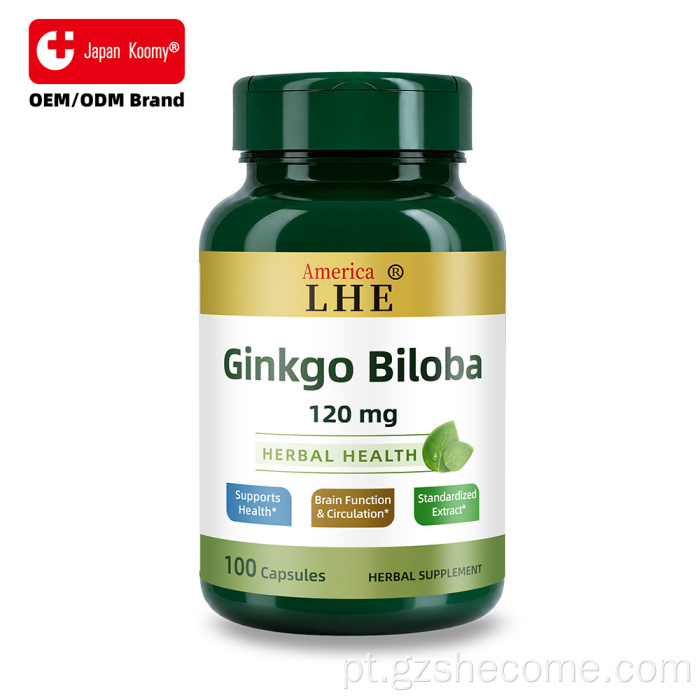 Shecome Ginkgo Biloba cápsulas de suporte à função cerebral